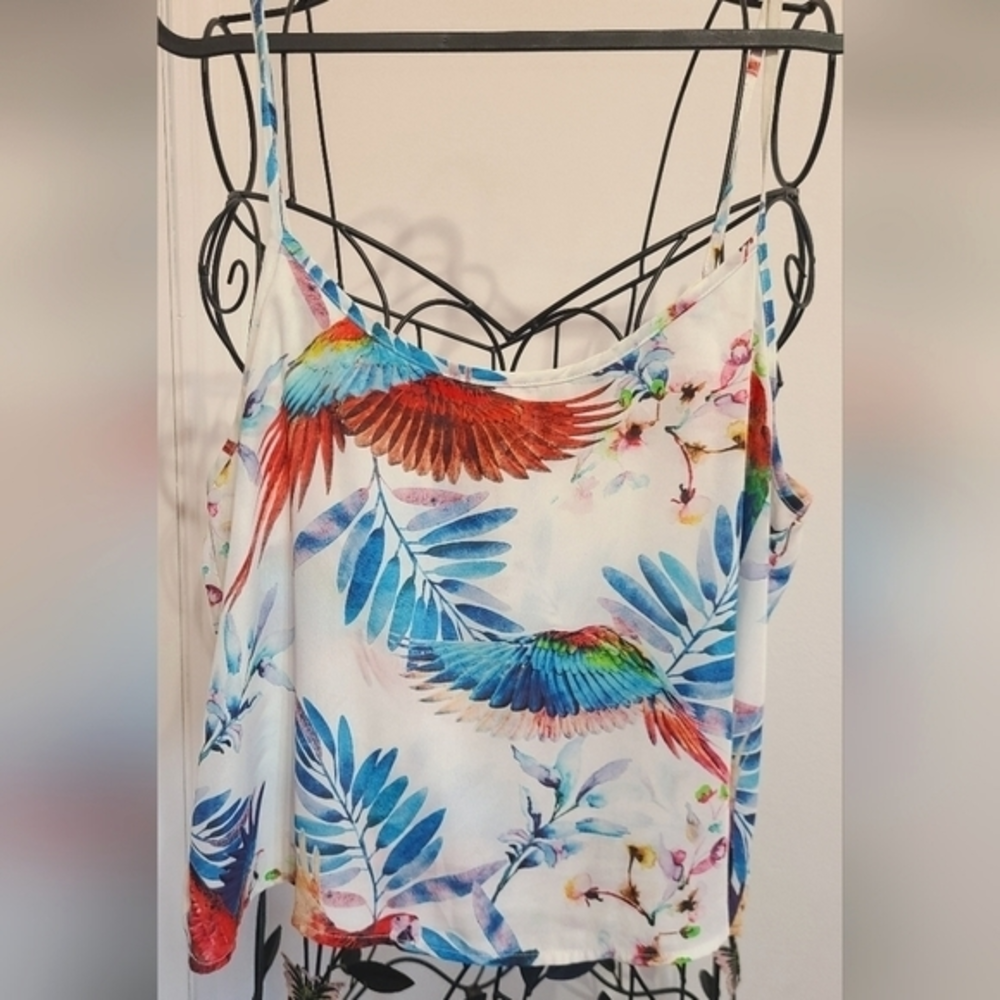Tropical crop top cami‎